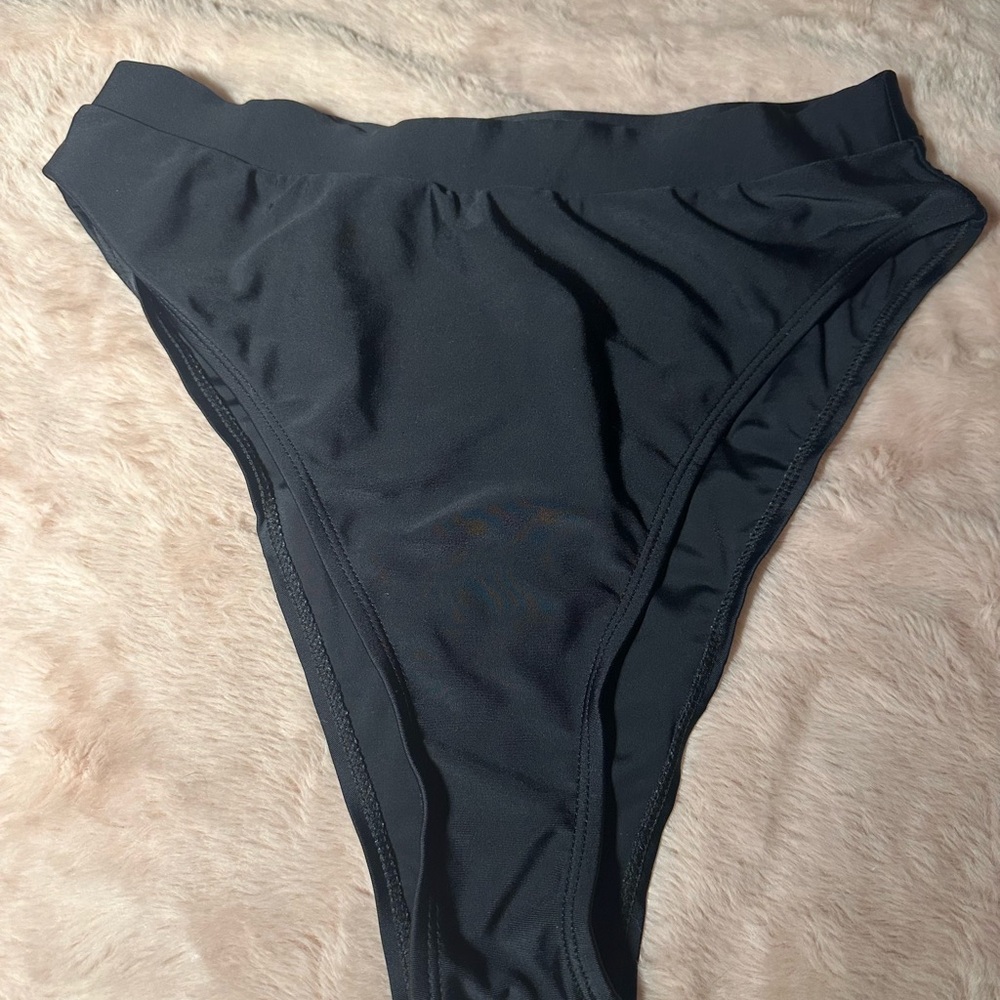 Black High-Waisted Bikini Bottom